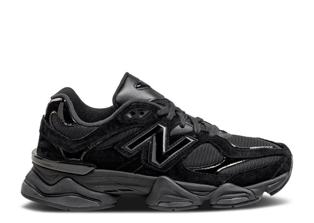 New Balance 9060 'Triple Black Suede Patent'