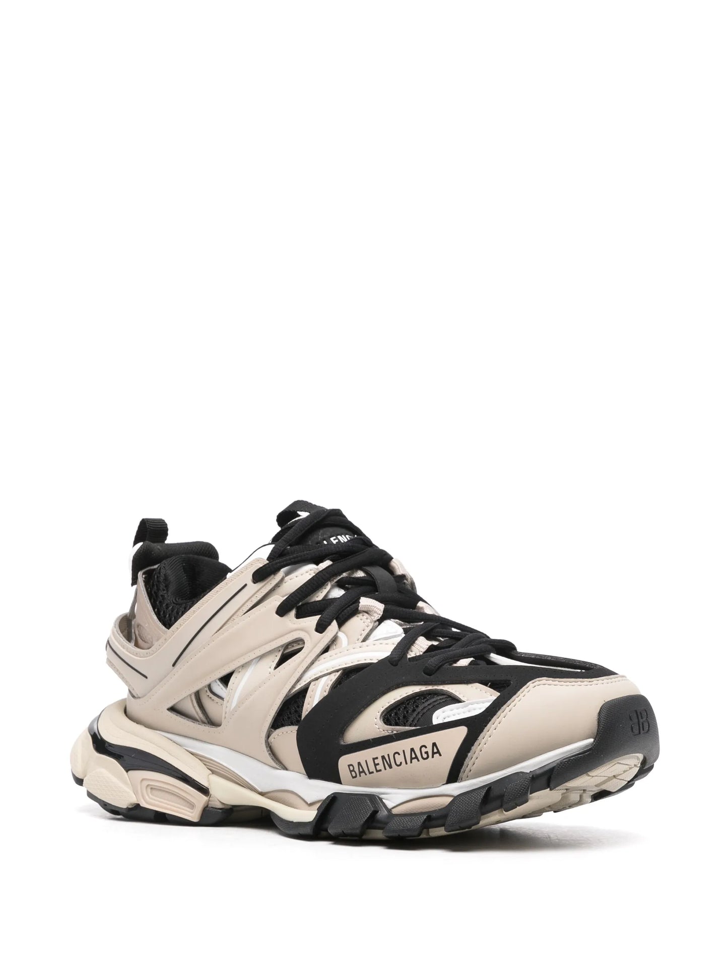 Men's Track Sneaker in Beige/black