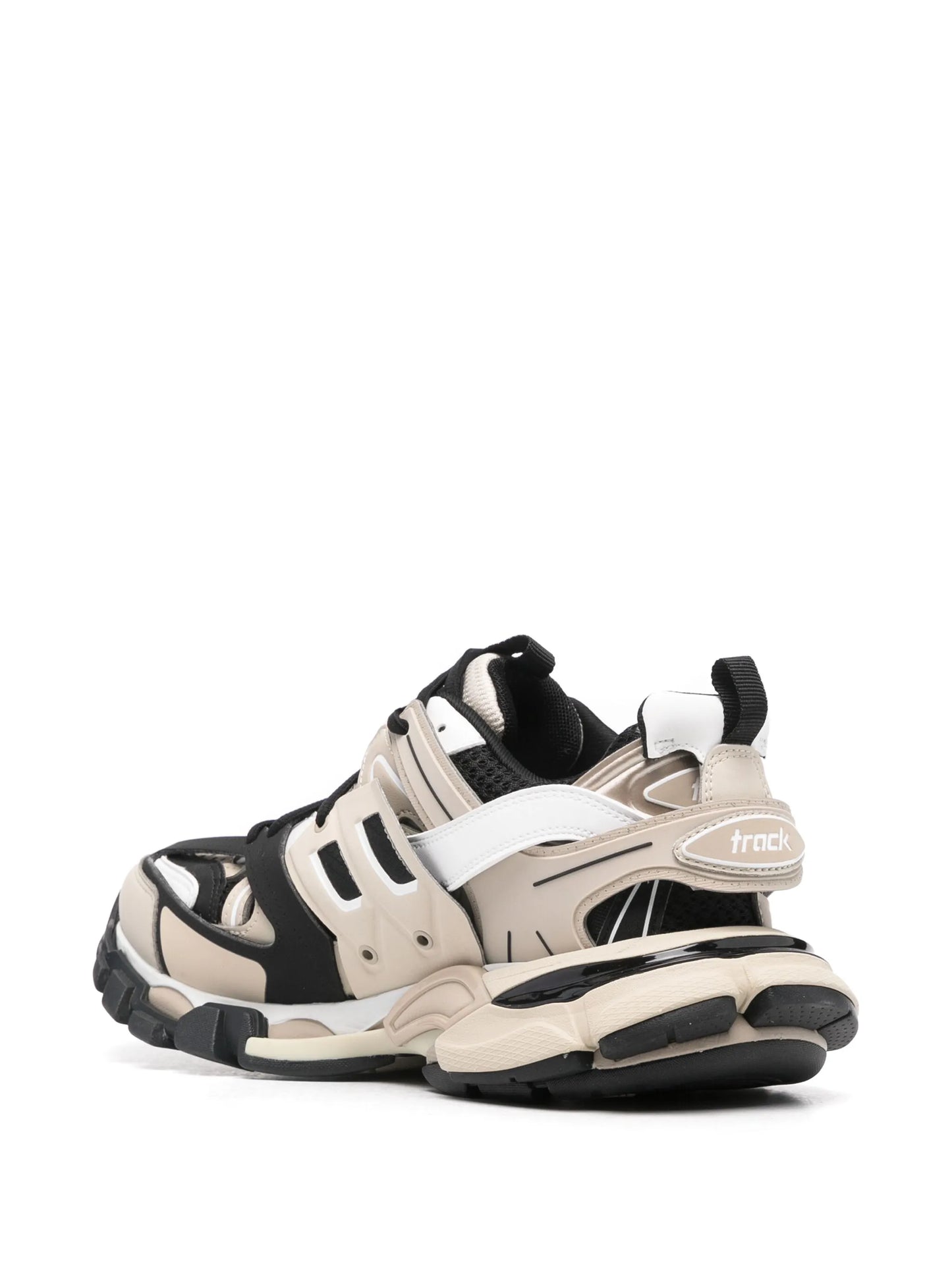 Men's Track Sneaker in Beige/black