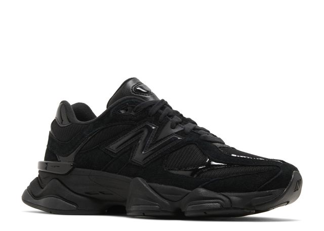 New Balance 9060 'Triple Black Suede Patent'